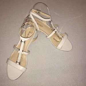 Nine West White Sandals